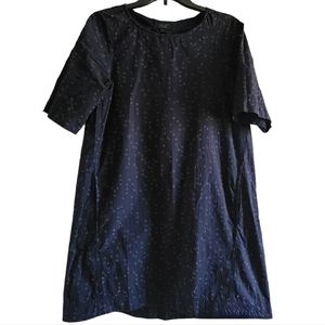 COS Broderie Anglais Eyelet Navy Dress